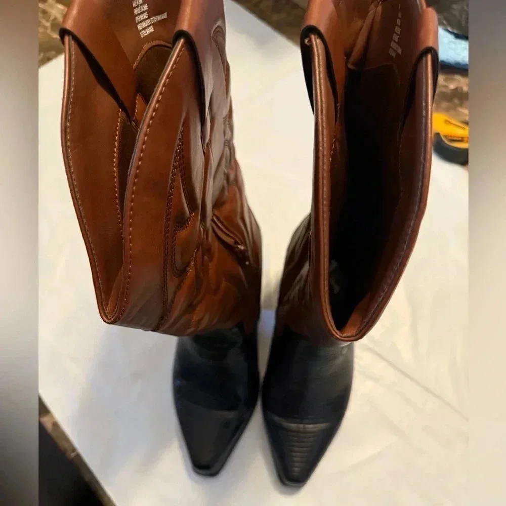 Just Fab Natasha Western Boot Size 7.5 - Picture 2 of 8